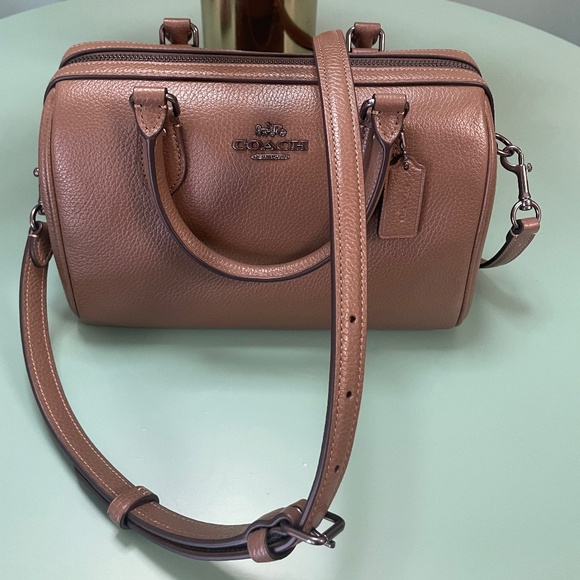 NEVER USED - Rowan Satchel Bag in Dark Stone with Gunmetal Accents - Picture 11 of 11